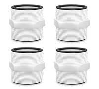 4X Pool Hose Adapter 1.5 Inch for Intex Coleman Pool Pump Hose with Ring Gaskets Swimming Pool Hose Adapter Parts White