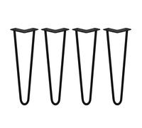 MonsterShop 4 X Hairpin Leg - 16 - Black - 2 Prong - 12M