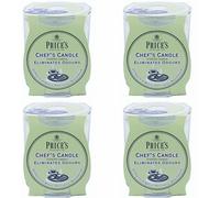 4x Price's Chef's Candle in Glass Jar - Eliminates Cooking Kitchen Odour