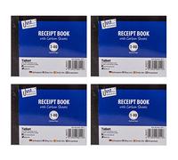 4X Professional Half Size Receipt Book 80 Page Invoice Pad with Carbon Sheet