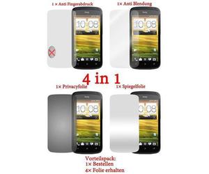 4x Protection Films for HTC One S Privacy Mirror Matt Fingerprint