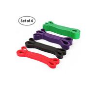 4x Pull Up Bands - Resistance Bands - Premium Latex Loop Stretch Workout / Exercise Band - Mobility & Powerlifting Assist Bands for Body Fitness Train