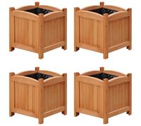 vidaXL 4x Raised Beds 30x30x30cm Outdoor Garden Flower Pot Raised Bed Basket