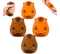 4x Random Capybara Squishy Toy Set - Soft quick rising Squeeze, Cute Sensory Fidget Toy for Kids & Adults, Anxiety Stress Relief, Collectible Kawaii Animal Squishies Party Gift