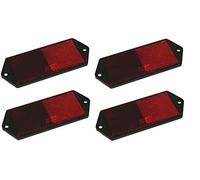 4x REAR RED REFLECTOR SCREW ON TRAILER TRUCK HORSEBOX TRACTOR RECTANGLE MP8857B MAYPOLE