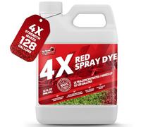4X Red Spray Dye - Concentrated Spray Pattern Indicator Dye, Ideal Fertilizer Marking Dye, Lawn Turf Mark and Marker, Easily Mark Where You've Sprayed, Safe & Non-Staining Spray Indicator Dye, 32 oz.