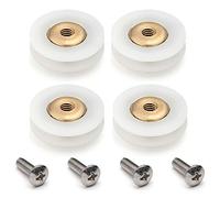 4X Replacement Shower Door Rollers/Runners/Wheels Grooved 19mm Diameter