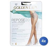 4x Rest Tights 20 Den 36F Smoke Size Ii