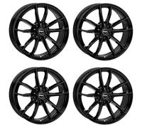 4x Rial rims alloy rims X12 7.5Jx17 ET54 5x112 diamant-schwarz compatible with BMW 1 2