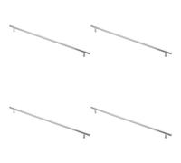 4x Round T Bar Cabinet Pull Handle 508 x 12mm 448mm Fixing Centres Chrome