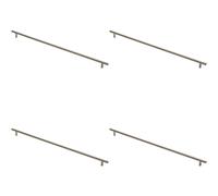 4x Round T Bar Cabinet Pull Handle 572 x 12mm 512mm Fixing Centres Satin Nickel