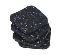 4x Rubber Treadmill Mat for Gym Equipment Soundproof and Vibration Reducing Pads (Black & Blue)