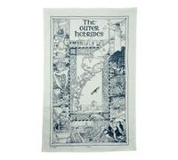 4x Scottish Cotton Tea Towels pack - 48x76 cm - The Outer Hebrides Design - Traditional Scotland Heritage Tea towels for Kitchen - Mothers Day, Burns Supper, Christmas, Special occasions