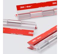 4X Self Adhesive Clear Acrylic Piano Hinges 150mm, No Glue Required, Transparent Plastic Continuous Hinges