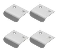 4x Semi Concealed Cabinet Finger Pull Handle 29mm Fixing Centres Satin Chrome