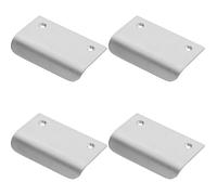 4x Semi Concealed Cabinet Finger Pull Handle 52mm Fixing Centres Satin Chrome
