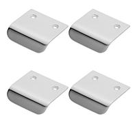 4x Semi Concealed Cabinet Pull Handle 48 x 50mm 14mm Lip Polished Chrome