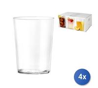 4x Set H&H 6 Glasses in Glass Starck Drink 500ml