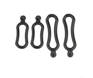 4X Silicone Bike Light Mount Rubber O Ring Strap for Headlight Torch Holder Flexible Bicycle Bracket Black