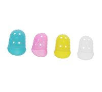 4x Silicone Fingertip Protectors Guards for Guitar Bass Banjo Accessory-L