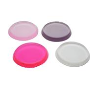 4x Silicone Round Makeup Sponge, Transparent Applicator and Blender, Washable, Cosmetic Beauty Tool, Beauty Blender, Face Makeup Applicator