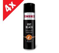 4x Simoniz Black Paint Spray 500ml Very High Temperature Oil & Petrol Resistant
