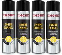 4x Simoniz Enamel Matt Aluminium Engine Enamel Car Spray Paint Aerosol Can 500ml