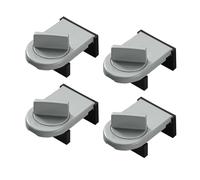 4X Sliding Window Lock Lock Window Stopper for Bedroom Patio Home Argent Silver 4x6x2.2 cm
