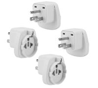 4x Socket Adapter Set of 4 Schuko Power Adapter Travel Adapter Converter