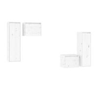 4x Solid Wood Pine TV Cabinets Wall Mounted Shelf Stand Multi Colours vidaXL