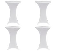 vidaXL Standing Table Cover Ø70 cm White Stretch 4 pcs