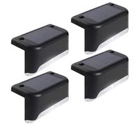 4x Step Deck Solar Light LED 4-Piece Set Railing Balustrade Outdoor Dusk to Dawn