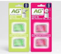 4x Stick-On Bin Fresheners, Berry Blast Citronella & Lemongrass, Long-Lasting Odour Control for Bins - Exclusive AG Total Health Bundle