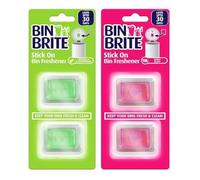 4x Stick-On Bin Fresheners, Berry Blast Citronella & Lemongrass, Long-Lasting Odour Control for Dustbins, Swing Bins & Pedal Bins, Air Freshener Deodoriser Discs - Exclusive AG Total Health Bundle