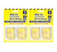 4x Stick-On Bin Fresheners Citronella - Extra Strong, Long Lasting Odour Eliminator Air Freshener for Bins & Bug Repellent - Exclusive AG Total Health Bundle
