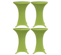 4x Stretch Table Cover Green Tablecloth Slipcovers Party Tableware vidaXL