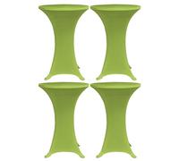 4x Stretch Table Cover Green Tablecloth Slipcovers Party Tableware vidaXL