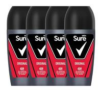 4x Sure Men Original Roll On Deodorant 50ml - Antiperspirant with MotionSense Technology 48 Hour Protection Against Sweat & Odour