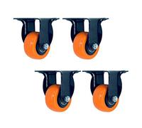 4x Swivel Casters, Transport Casters With Brake,heavy Duty Casters, Heavy Duty Pvc Rubber Casters, Suitable For Furniture,mobile Carts,shoe Bins, Toy Bins, Cabinets