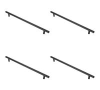 4x T Bar Cupboard Pull Handle 348 x 12mm 288mm Fixing Centres Matt Black