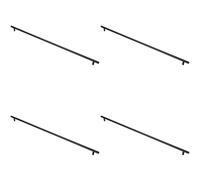 4x T Bar Cupboard Pull Handle 668 x 12mm 608mm Fixing Centres Matt Black