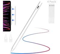 4x TECHGEAR Stylus Pen for iPad 2018-2025, Palm Rejection/Tilt Sensitivity/Magnetic Attach Pencil for iPad 6/7/8/9/10/11th Gen, Pro 13/12.9/11'' M4/M5, Air 11"/13" M2/M3/4/5th, Mini 5/6/7th Generation