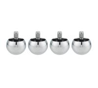 4X Tippe Top Metal Flip Over Top Stainless Steel Spinning Top Amazing Toy Gift, Silver