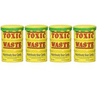 4x Toxic Waste Yellow Drum Sour Candy Sweets Treat 42g - Ultra Sour Retro Sweets Candy For Halloween Trick or Treat, Birthday