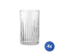 4X Transparent Glasses, Elysia, For Long Drink, 15.1Oz