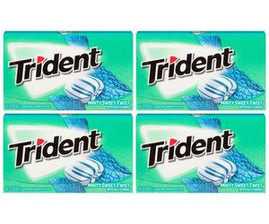 4x Trident Minty Sweet Twist Flavor Sugar Free Gum With Xylitol American Sweets