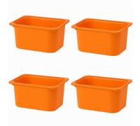 4x TROFAST Plastic Storage Boxes - Orange - 42 x 30 x 23 cm