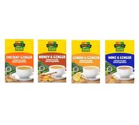 4x Tropical Sun Noni & Ginger | Lemon & Ginger | Honey & Ginger | Instant Ginger Herbal Tea