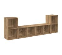 4x TV Cabinet TV Stand Plasma Cabinet Lowboard Chipboard Multi Colours vidaXL