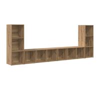 vidaXL TV Cabinet Set Wall-mounted 4 pcs Artisan Oak 37 x 35 x 107 cm
